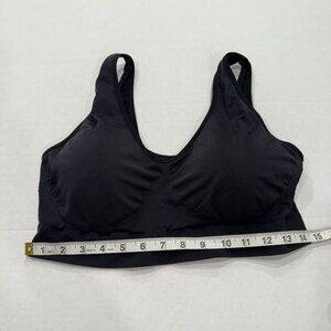 Wacoal 835275 Wireless Comfort Bra Size 44 Black Seamless Stretch Nylon‎ Blend